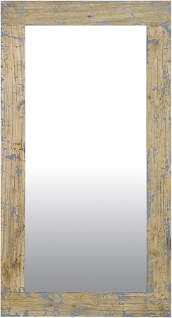 Amazon Com East At Main Maricopa Brown Rubber Wood Rectangular Wall Mirror 51 X28 X2 Furniture Decor