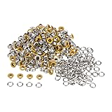 HARFINGTON 200set Grommets Kit Metal Eyelets 4.5mm