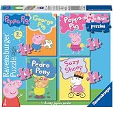 Ravensburger My First Puzzle: Peppa Pig (2, 3, 4 & 5 Piece) Jigsaw Puzzle Set for Kids - Every Piece is Unique, Pieces Fit To