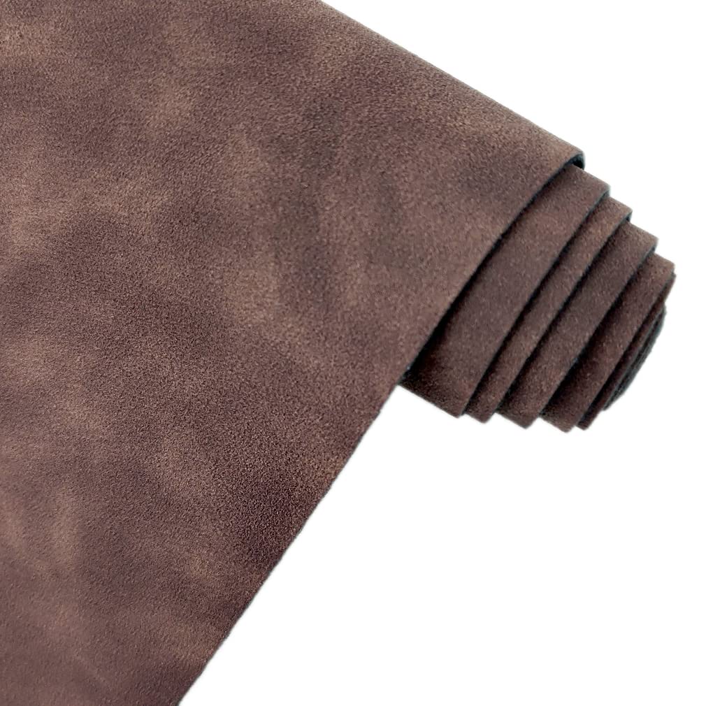 Dark Brown Soft Faux Suede Fabric 30x135cm Synthetic Faux Leather Frosted Leatherette for Apparel Shoes Sewing Crafts — image 1