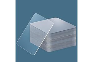 LMJIA 50PC Heavy Duty Two- Sided Tape, Clear Reusable Mounting Tape Picture Hanging Adhesive Tape Removable Wall Tape Adhesive Poster Tape (50, Square-2.4inch*2.4inch)