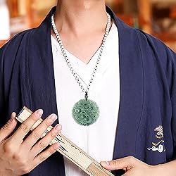 BJIMIDTI Dragon Jade Necklace Pendant Genuine Green