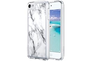 ULAK iPod Touch 7 Case, iPod Touch 6 Case Marble, iPod Touch 5 Case Slim Anti-Scratch Clear Case with Shockproof Bumper, Hybrid Protective Cases for iPod Touch 7th/6th/5th Generation, Marble Pattern