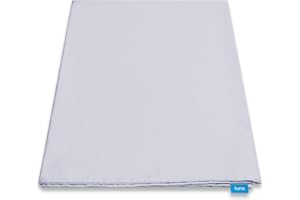 [Premium Removable Duvet Cover for Weighted Blankets] by Luna - Oeko Tex Cotton Weighted Blanket Cover- 8 Tie System for Secure Fastening [Queen Size - 60" x 80"] [Light Grey]