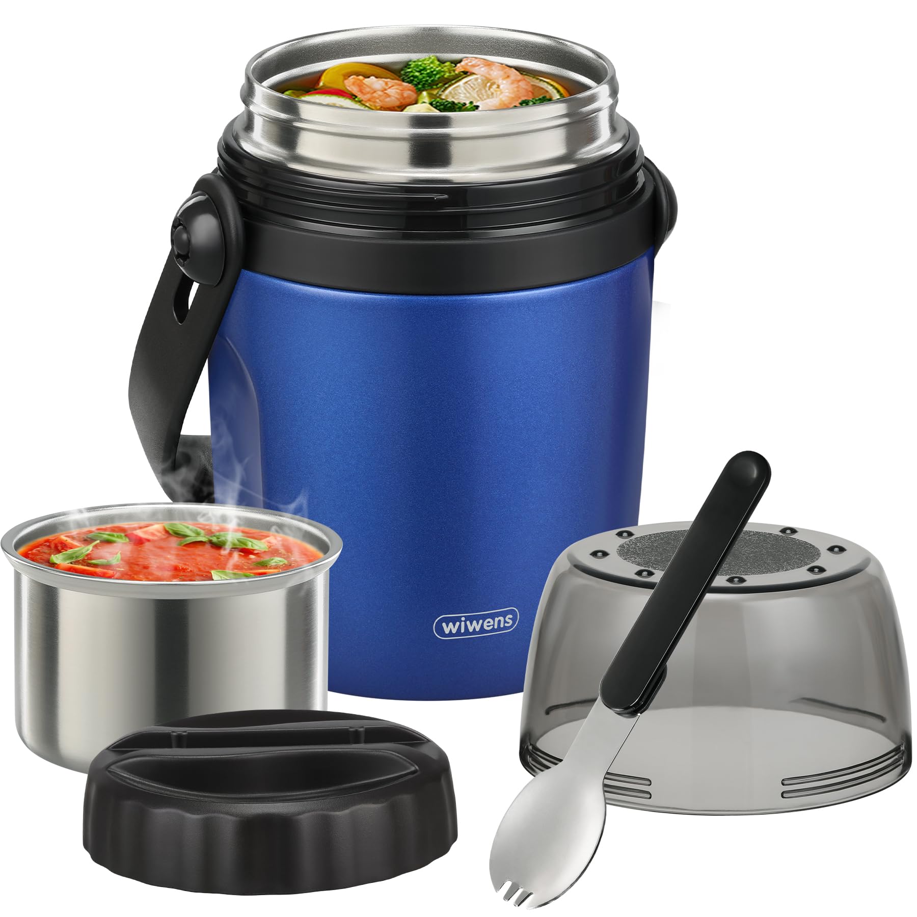 Photo 1 of 32oz Lunch Containers for Adults Kids Soup Thermo for Hot Food Jar Stainless Steel Insulated Vacuum Leak Proof Wide Mouth Thermal Bento Box with Spoon and Tritan Lid