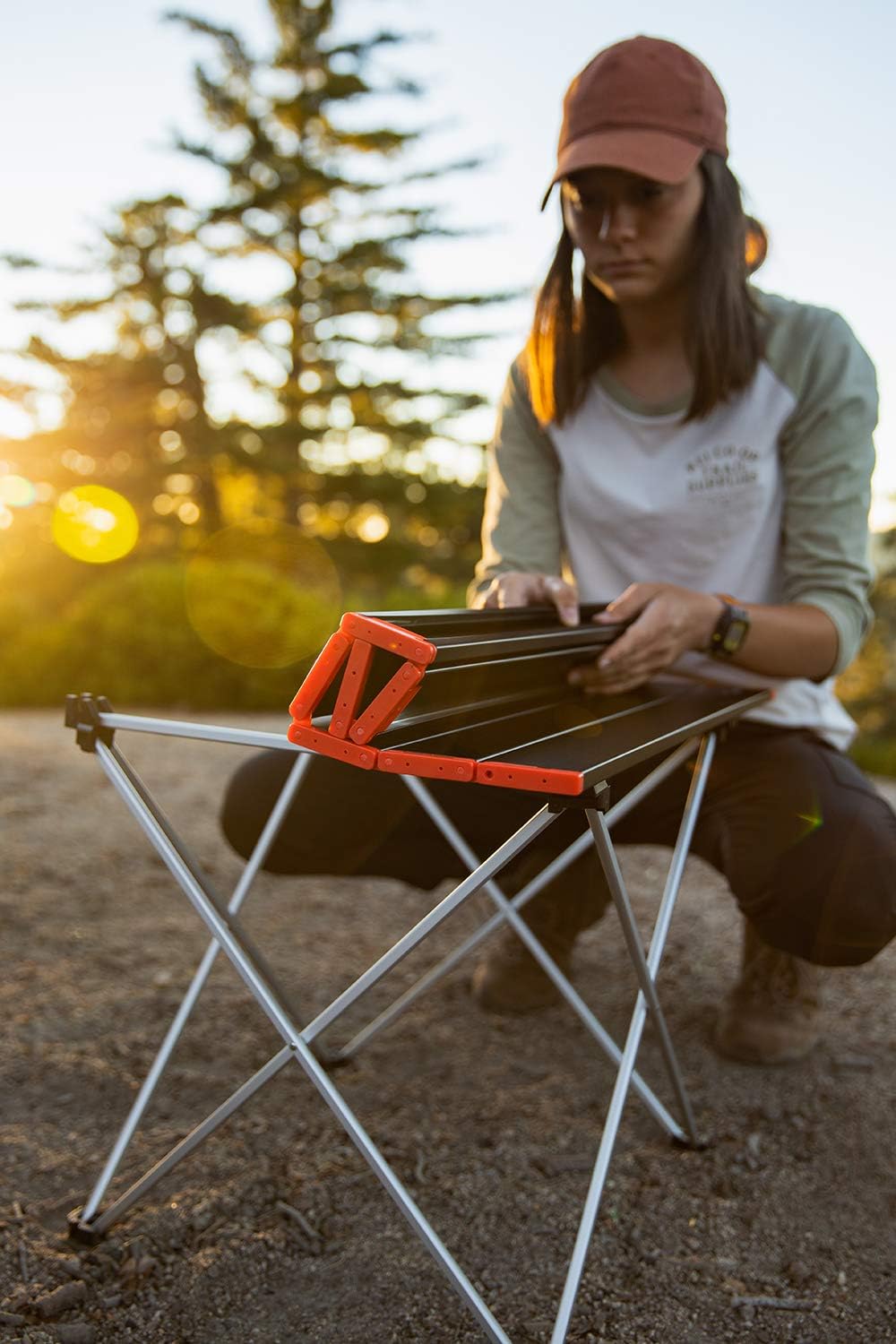 Sportneer Portable Camping Tables with Mesh Storage Bag, Ultralight Camp Folding Side Table, Aluminum Table Top Great for Camp, Picnic, Backpacks, Beach, Tailgate, Boat, S, M, L : Sports & Outdoors