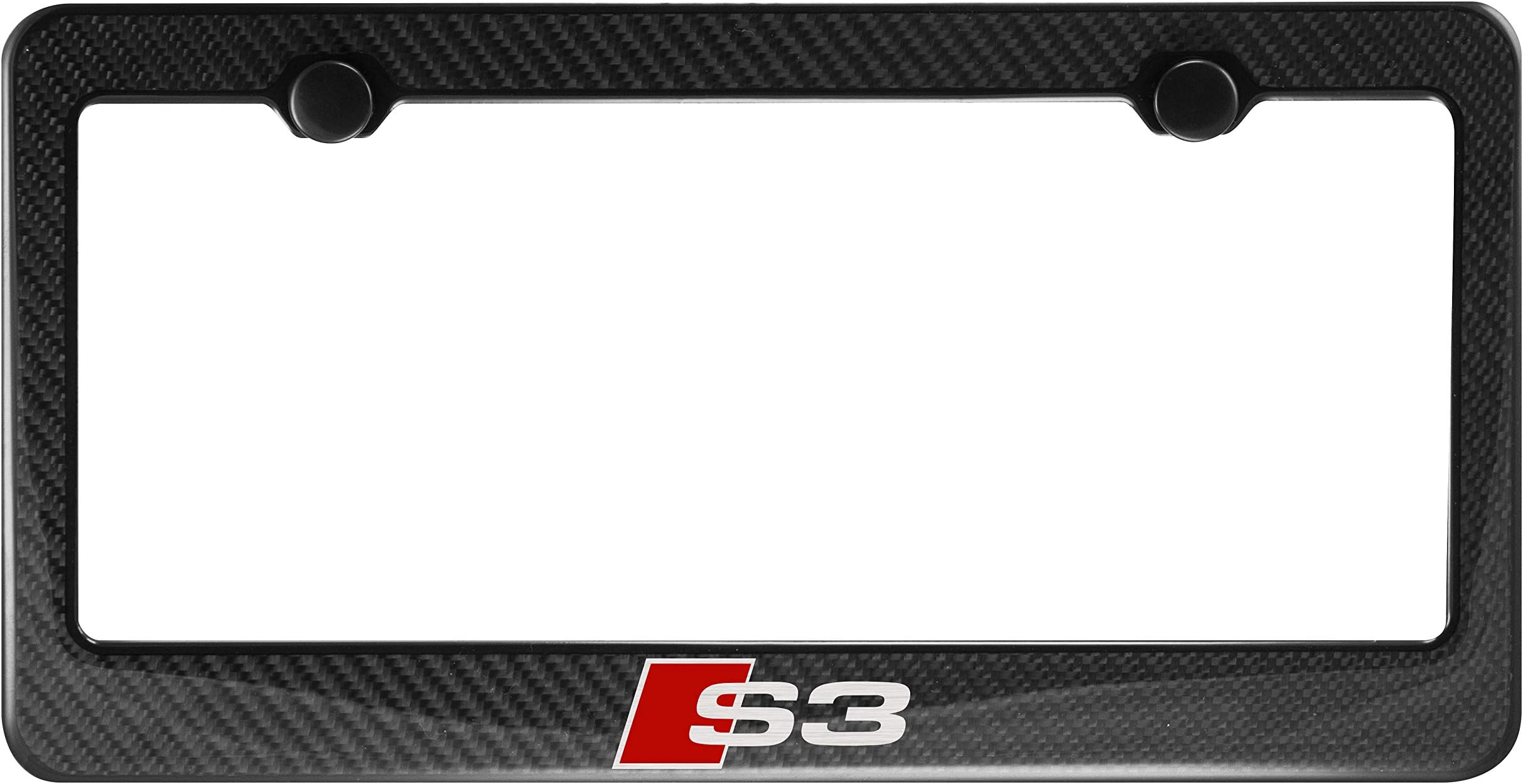 Fit Audi S3 Carbon Fiber License Plate Frame (Fit Front Only)