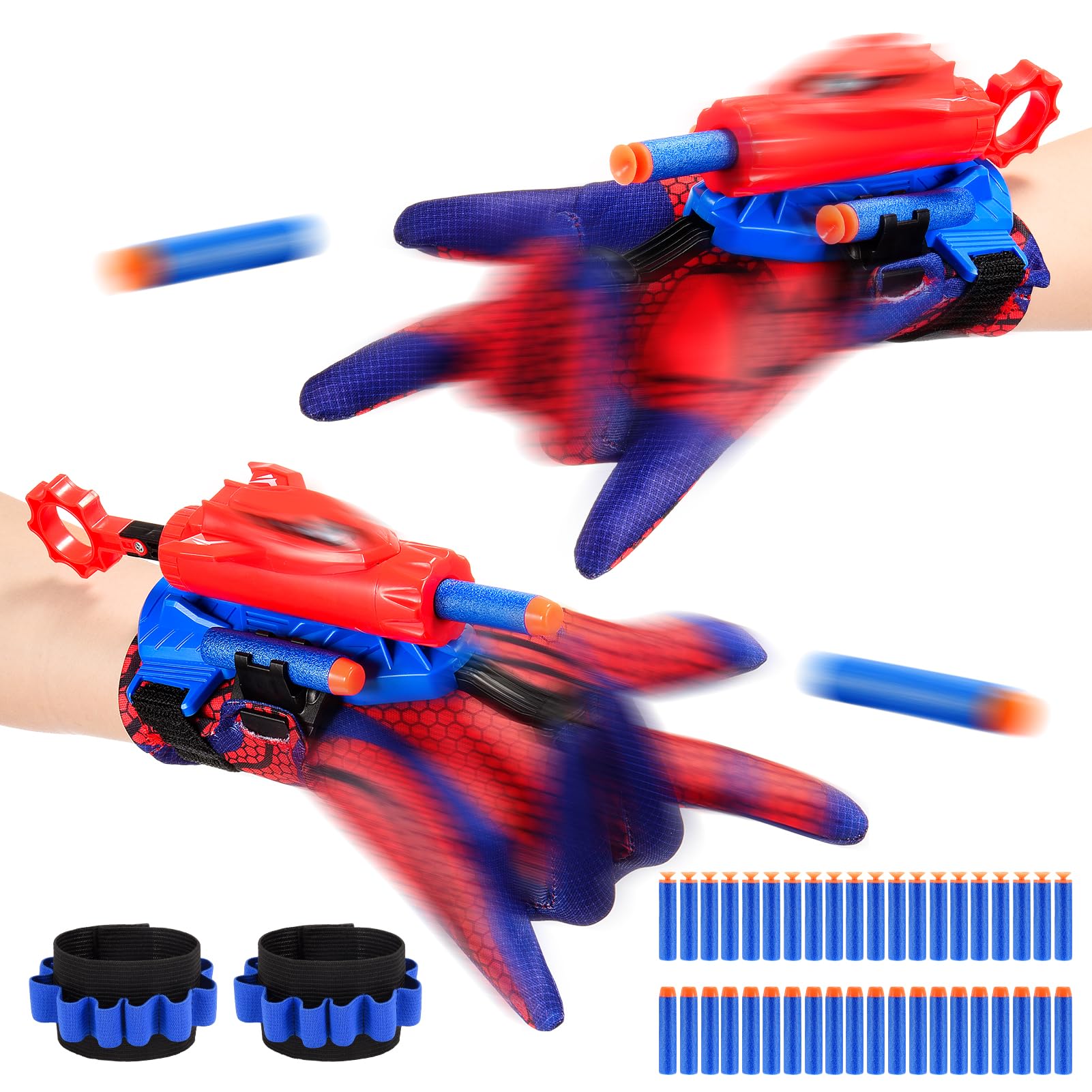 Braxel Toys for 3-6 Year Old Boys, 2 Set Web Shooter Boys Toys Age 3 4 5 6 7 8 Year Old Boy Gifts for Kids Toy Age 3-8 Easter Gifts for 3-12 Year Old Boy Girl