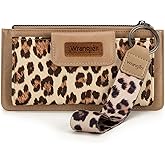 Montana West X Wrangler Wallet for Women Ladies Female Card Cases & Money Organizers Wristlet with Wallet Large Clutch with Coin Purse Smooth Zipper and Rfid Lining