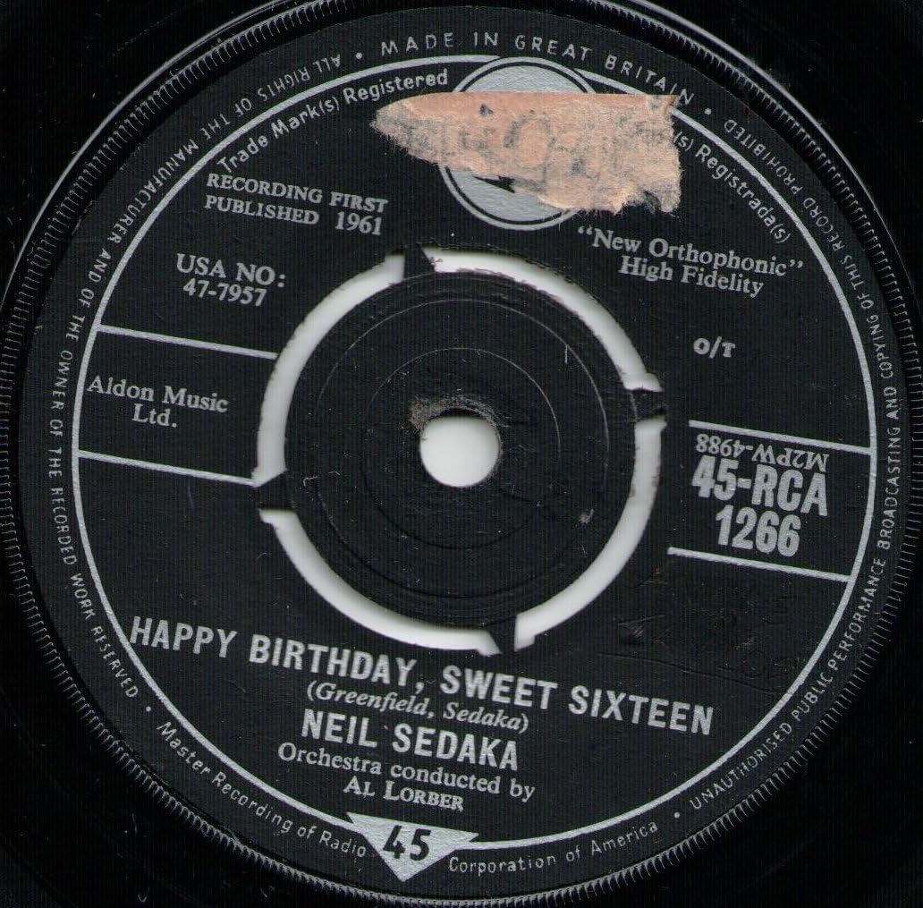 Neil Sedaka Happy Birthday Sweet 16