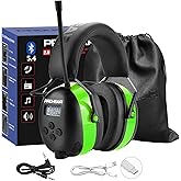 PROHEAR 033 AM FM Bluetooth 5.4 Radio Headphones - USB C Rechargeable 2000mAh Battery - Radio Headset Hearing Protection 31dB SNR - 58Hrs Playtime - Ear Protector for Mowing Lawn, Gifts for Father
