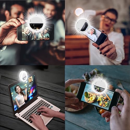 Selfie Ring Light,HONGDAYI Clip-on Selfie Light for Phone Camera