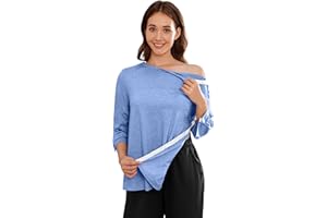 Deyeek Post Shoulder Surgery Shirts for Women Tear Away 3/4 Tops After Rotator Cuff Shirts Chemo Port Adaptive Clothing