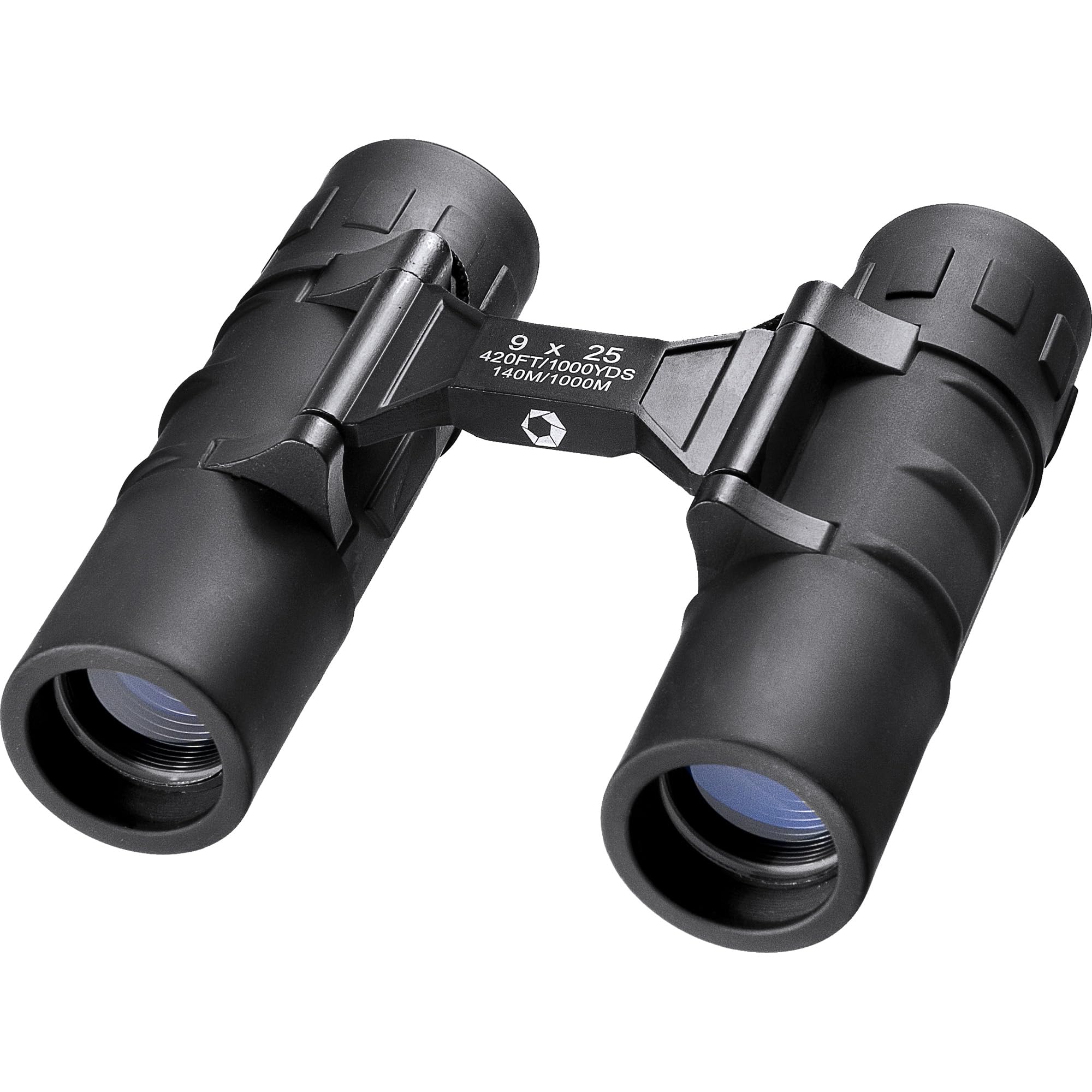 Barska Focus Free 9 X 25 Binoculars-Black Simple Operation No Focus Required Immediate veiw Fully Coated Optics Clear Images Contemporary Rubber Armor Design Wide Angle Field of View Case and Strap