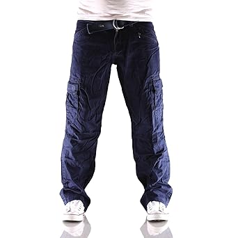Timezone Herren Hose Benito TZ Cargo dunkelblau Incl. Belt
