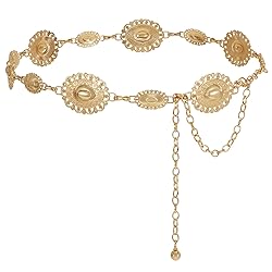 JASGOOD Western Metal Concho Belt for Women Cowgirl