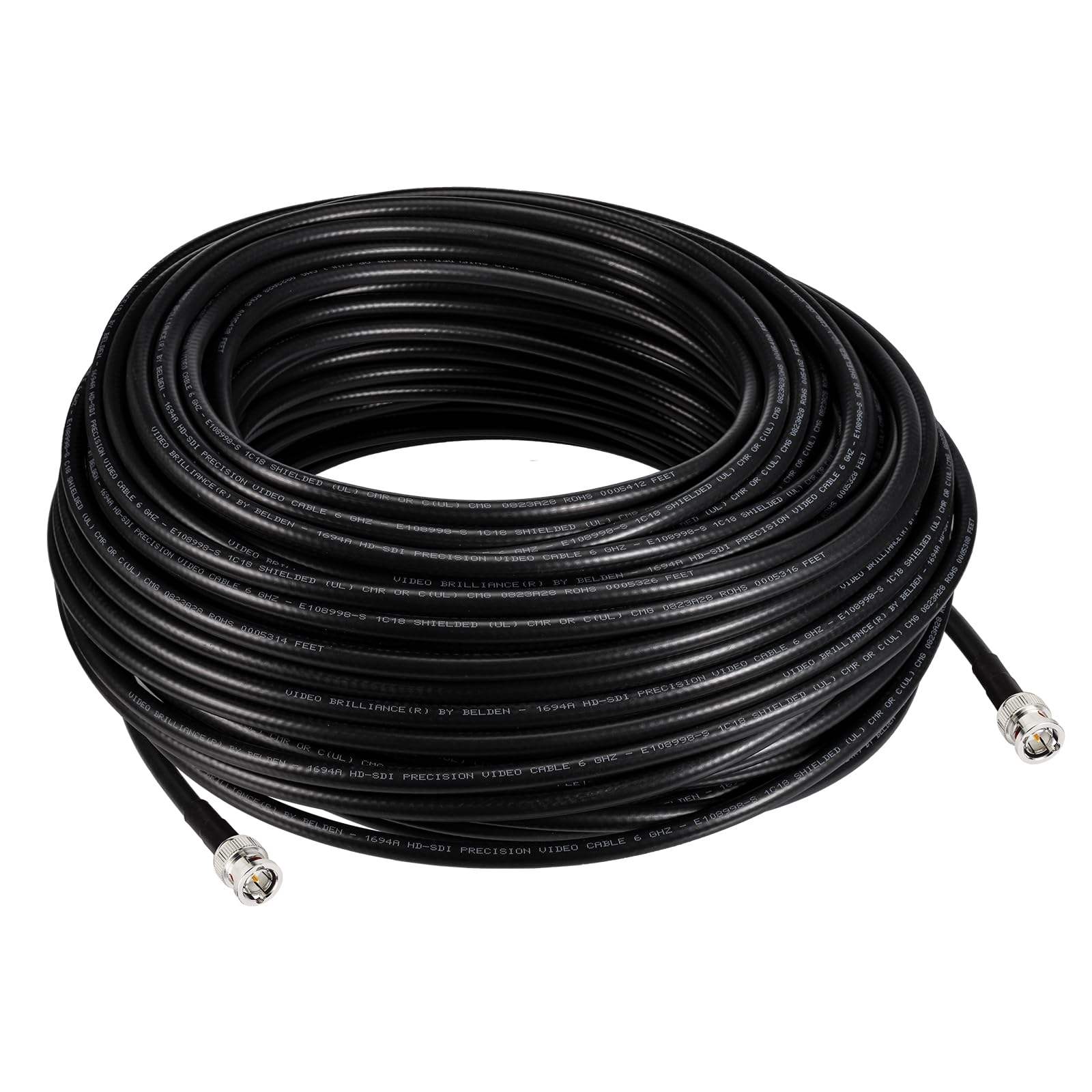 Photo 1 of Superbat Long SDI Cable 150ft 3G/6G SDI Cable Heavy Duty BNC to BNC Cable 75 Ohm Belden 1694A Cable Black,Supports HD-SDI/3G-SDI/4K/8K?Precision SDI Video Cable