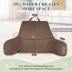 downluxe Reading Pillow with Arms, Back Pillow for