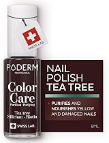 PODERM Nail Care Polish with Tea Tree Black Red 8ML Podiatrist Swiss Made view 1