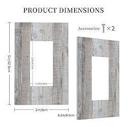 Rustic Grey Wood Shiplap 1 Gang Rocker Light Switch