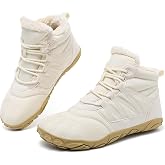 Womens Mens Barefoot Boots Shoes Minimalist Winter Snow Boots Warm Ankle Booties Zero Drop Sole Wide Toe Box Slip on Sneakers