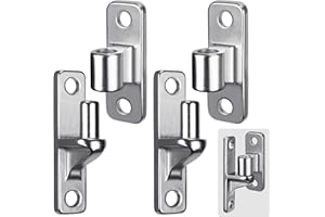Insaga 304 Stainless Steel Gate Hinges, One Piece with Non-Welding Gate Hinges Heavy Duty with 5/8'', 2Pack Wall Mount Gate Hinges for Farm Gates, Gate Hinges for Wooden Fences, Capacity up to 600lbs