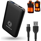 KAWELA Heated Vest Battery Pack 5V/2A 10000mAh Phone Power Bank Compatible with iPhone, Portable Charger for Heated Vest with LED Display, USB/Type-C Output for Heating Vests, Jackets, Pants