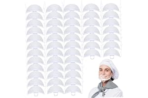 50Pcs Mouth Shield, Anti-Fog See Through Clear Mask, Hygienically Filmed Shield & Individually Packaged, for Restaurant, Day 