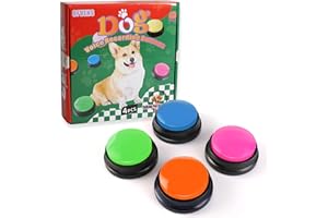 Dog Buttons Training Words, Voice Recording Button Pet Training Buzzer, 30 Second Record & Playback, Funny Gift for Study Off