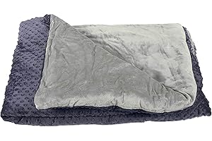 Harkla Kids Weighted Blanket - 7lb Cooling Weighted Blanket for Kids - Washable Minky Cover with Glass Beads - Rayon Made fro