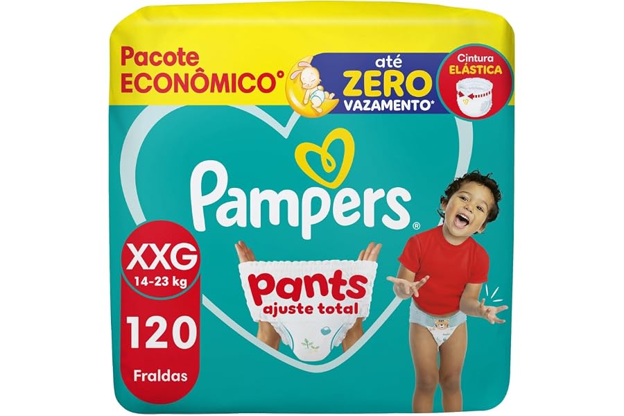 Fralda Pampers Pants Ajuste Total Tamanho XXG, 120 Unidades