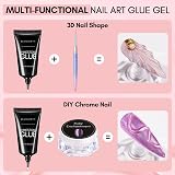 Makartt Rhinestone Glue 30g 2 Pack Nail Gem Gel 3D Sculpture UV Curing view 8