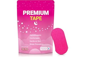 ZXNZX 30 Pcs Pink Premium Strip Hypoallergenic Painless, Strong Adhesive Tape Multi-Functional for Sleeping, Books, Bowling, Heel