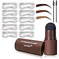Eyebrow Stamp Stencil Kit And Brow Stamp Shaping Kit-Long Lasting Brow Stamp Waterproof,One Step Eyebrow Stamp Tool Kit With 