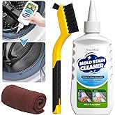 Mould Remover Gel, Household Mould Remover for Washing Machine, Grout Cleaner Gel with Brush and Cloth for Kitchen & Bathroom