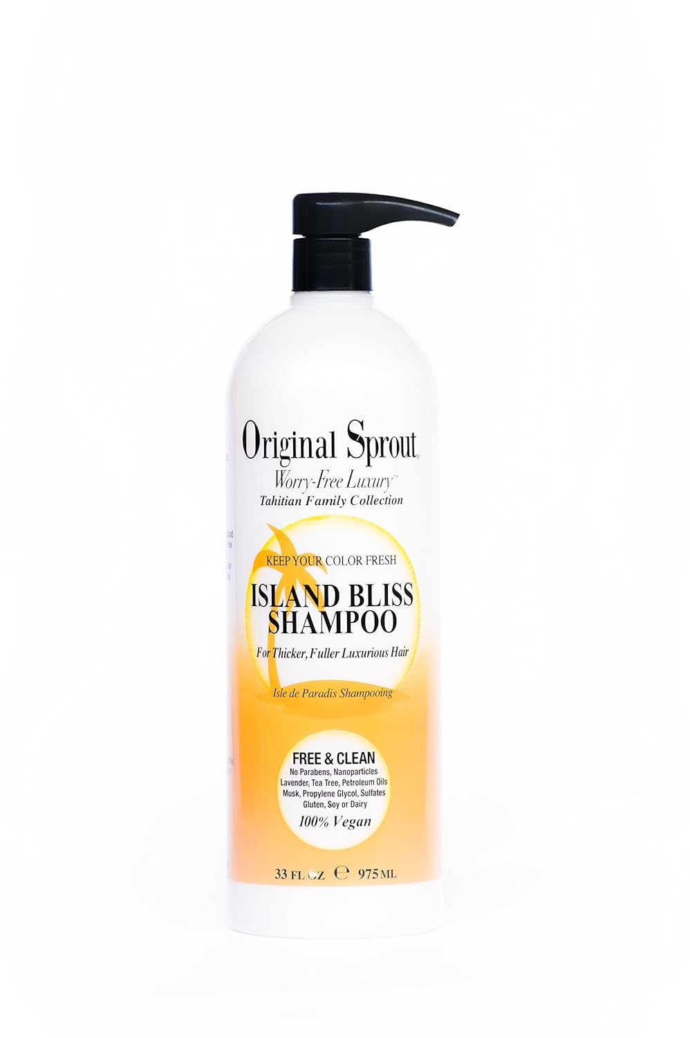 Original Sprout Island Bliss Shampoo.Sulfate-Free and Vegan Hair Care Shampoo. 33 Ounces