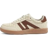 LUCKY STEP Women Retro Gum Sole Fashion Sneakers | Genuine Leather Classic Tennis Skate Walking Shoes Anti Slip Trainers