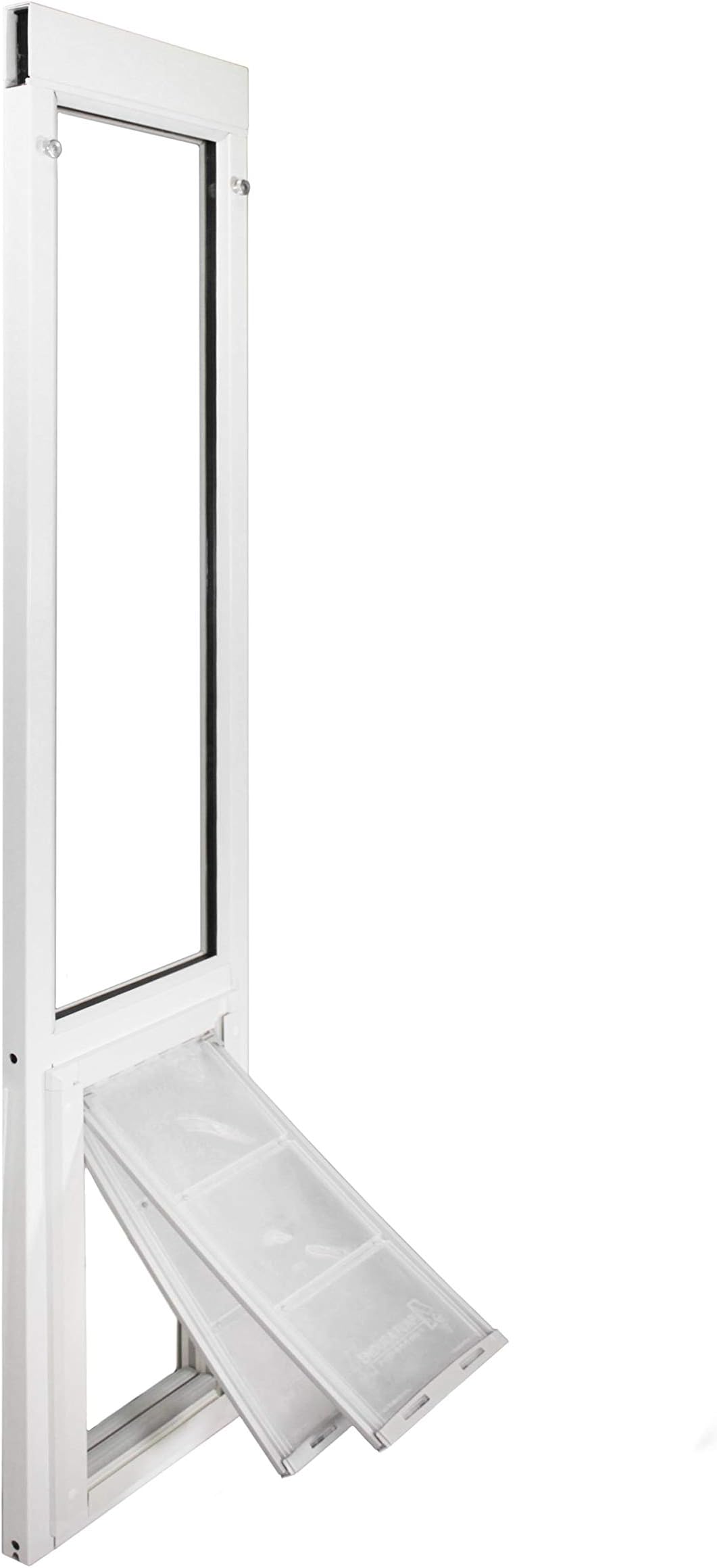 Endura Flap Pet Door for Vinyl Sliding Glass Doors | Dual-Flap Extreme Weather Design | Insulated, Energy-Efficient Dog Door with Locking Security | White, XL Flap, 77.25"-80.25" Slider Height
