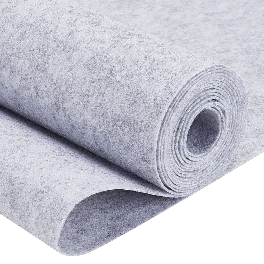 BENECREAT 40cmx3m Light Gray Felt Fabric, Fabric Shelf Lining for Holiday Decorations DIY Photo Frames and Jewelry Boxes, 1mm Thick — image 1
