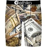 Ethika Men's Staple Boxer Brief, Old Hundreds | Premium Stretch mens staple with Signature Design, No Ride-up,, and Breathable Cotton