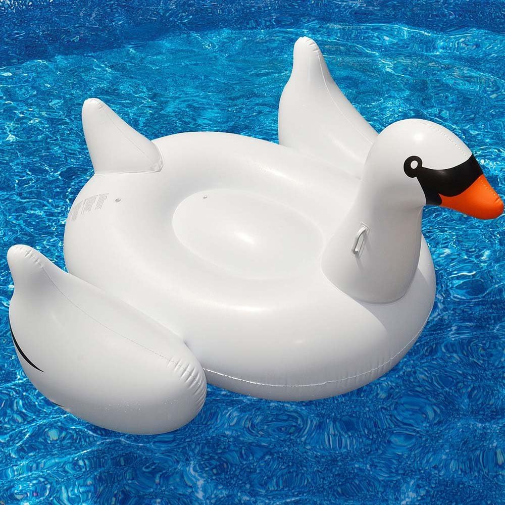 Two Elephants Swan and Pink Flamingo Floater