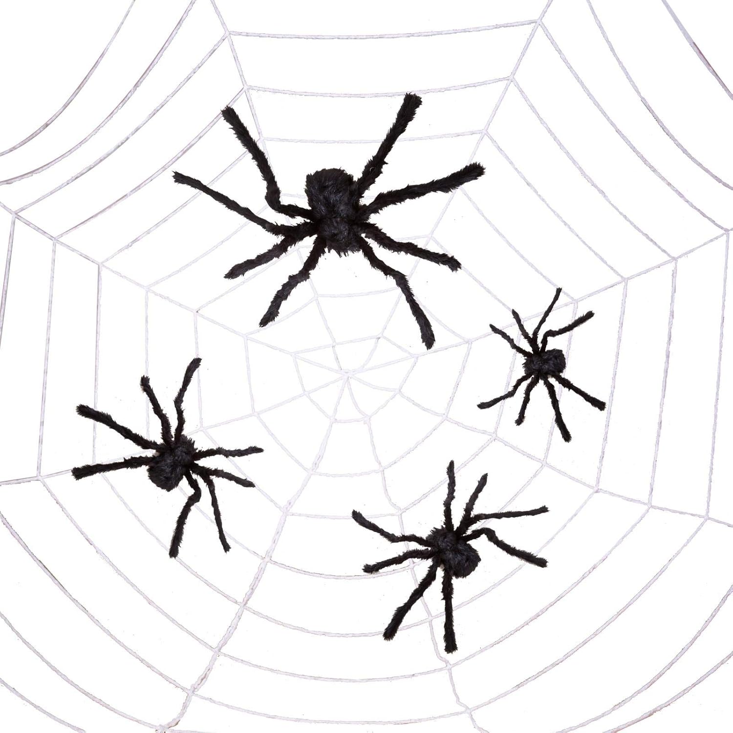 JOYIN 4 Pcks Halloween Outdoor Decorations Hairy Spider Set - Image 5