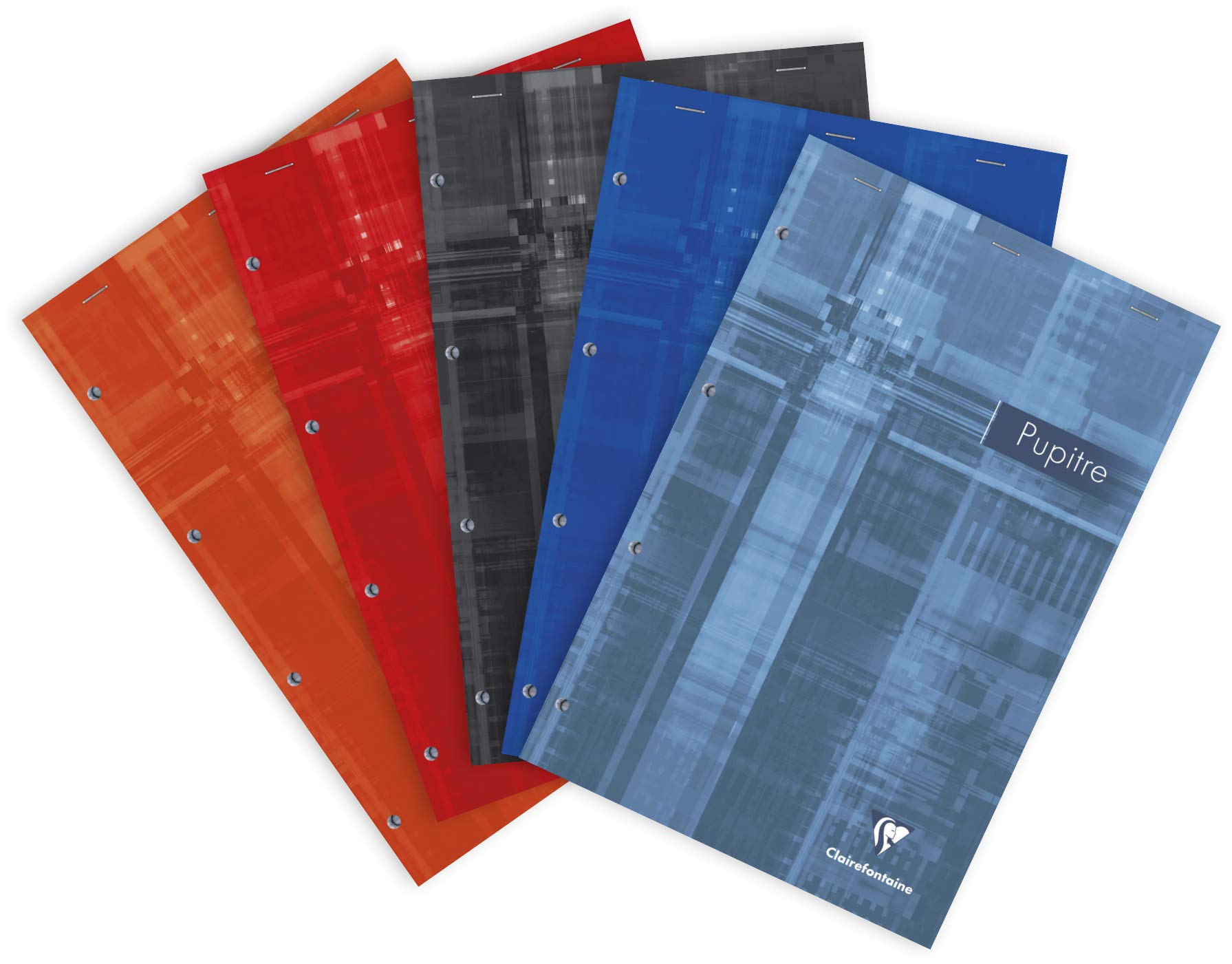 Clairefontaine 66132AMZC Pack of 3 Perforated Head Stapled Pad - A4+ 21x31,8cm 160 Detachable Small Squares Pages - 90g White Paper - Random Colour Card Cover