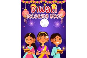 Diwali coloring book for kids: Fun and Easy Coloring Pages to Celebrate Diwali Festival, Simple & Fun Designs For Preschool Children with indian ... Kandil, and More , Diwali Gifts For Kids