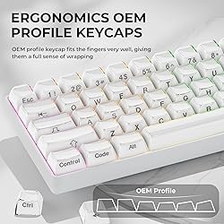 GMKWTL XVX White Keycaps, Crystal Jelly Keyboard
