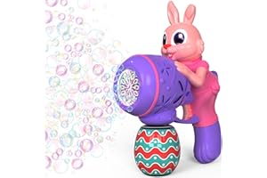 HAPPITRY Easter Basket Stuffers for Toddlers 1-3, Bubble Machine Gun Easter Gifts for Boys Girls, Easter Bunny Egg Fillers Toys for Kids Ages 3-5 4-8