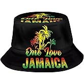 Jamaica Bucket Hat Unisex Fashion Summer Sun Hat Fisherman Hat Outdoor Travel Beach Hat for Men Women
