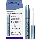 RapidBrow Eyebrow Enhancing Serum - 2 Month Supply, 3mL | Results in 60 days - Hydrating Hair Serum for Visibly Thicker-Looking Brows, Apply AM &amp; PM