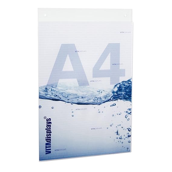 VITAdisplays® Posterhalter DIN A4 Werbedisplay, Acrylglas, Transparent (NE-380H)