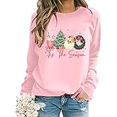 FAYALEQ Merry Christmas Sweatshirts Women: Funny Xmas Sweater Winter Long Sleeve Pullovers